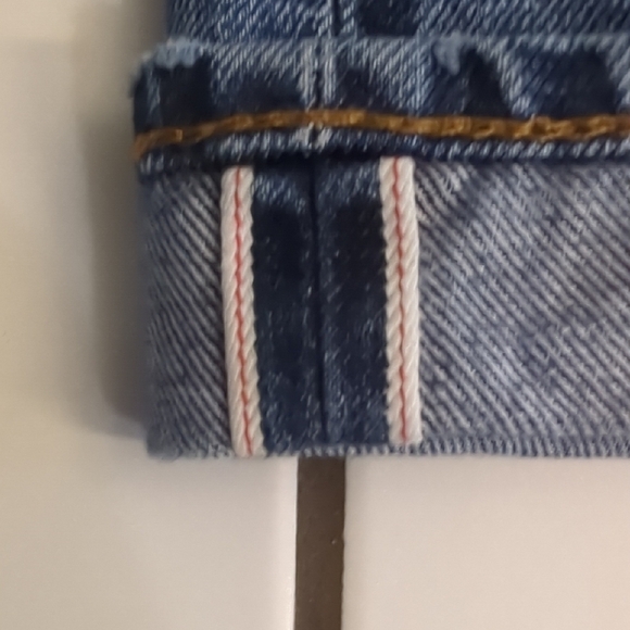 GAP Blue Straight Selvedge Jeans Classic Denim - Picture 8 of 10